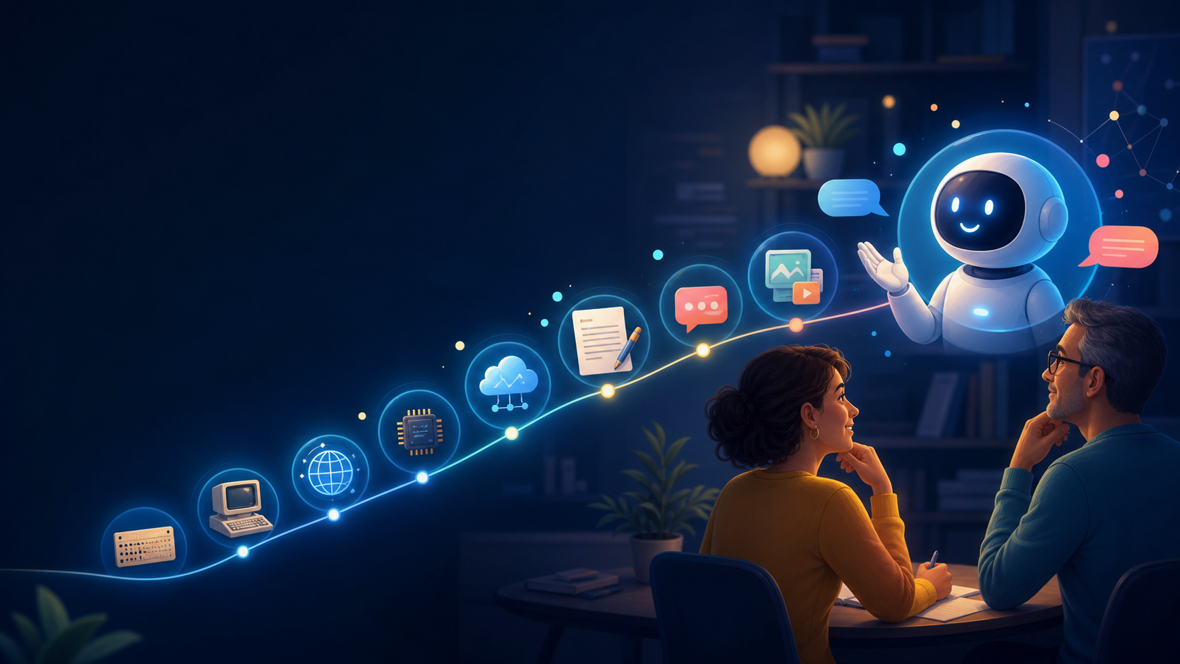 A friendly AI guide in the Bloom Web interactive training environment